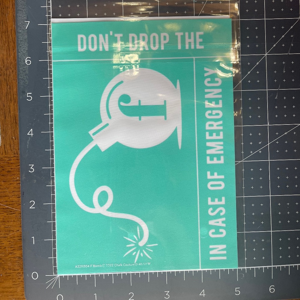 NEW Chalk Couture A Size Transfer - F Bomb - A2211304